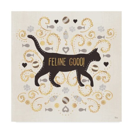 Trademark Fine Art Veronique Charron 'Otomi Cats Ii Neutral' Canvas Art, 35x35 WAP07942-C3535GG